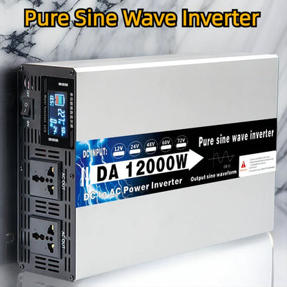 Solar inversor 10000W 12000W 24v 110v 220v Onda Pura Power Pure Sine Wave Inverter 12v Inversores Solares Voltage Car Converter