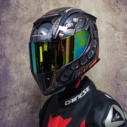 Best selling motorcycle helmet double lens built-in sun visor racing full helmet cascos DOT approved motocross helmet capacete