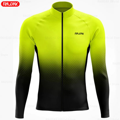 Raudax Spring and Autumn Cycling Jersey Sets Men's Cycling Clothes Mountain Road Bicycle Long Sleeve Roupa De Ciclismo Clothing