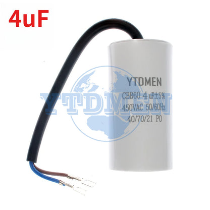 CBB60 Capacitor 450V AC Motor Run Capacitors 4UF 6UF 8UF 10UF 12UF 18UF 20UF 30UF 40UF 50UF 60UF for Washing Machine, Water Pump