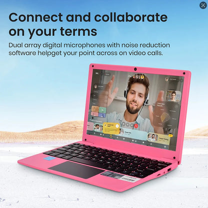 Windows11 Laptop 10.1inch Notebook Computer Learning Laptop Netbook for Kids Men Women (8GB/128GB)