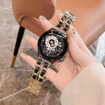 Luxury Leather+metal Band For Xiaomi Redmi Watch 5 Active Wristband Strap For Redmi Watch 5 Lite Correa 22mm Bracelet Accessorie