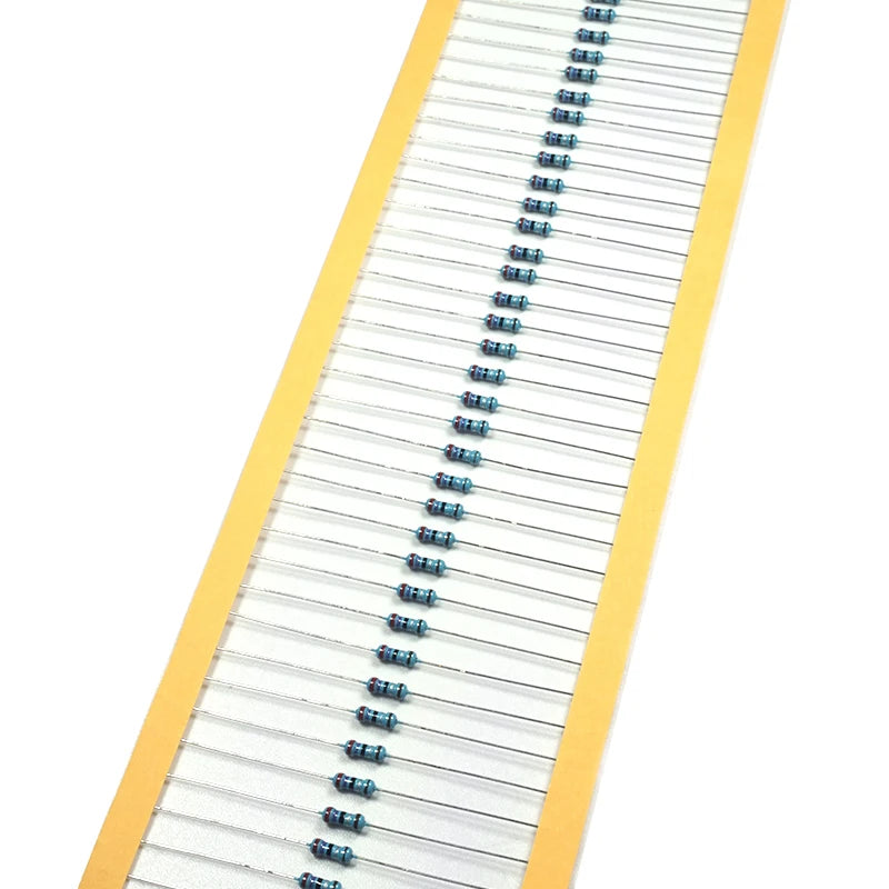 100pcs 1/4W Metal film resistor 1R ~ 1M 100R 220R 330R 1K 1.5K 2.2K 3.3K 4.7K 10K 22K 47K 100K 100 220 330 1K5 2K2 3K3 4K7 ohm