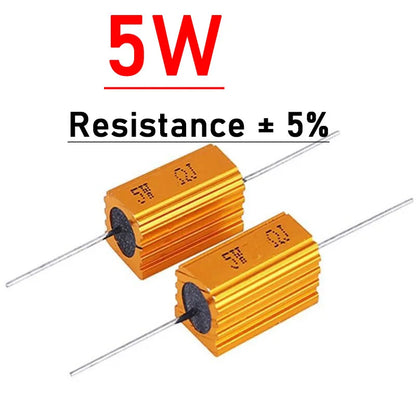 5W- 100W Power Metal Resistor 1 ohm 2ohm 4ohm 8ohm 10ohm resistance Battery charge discharge decoder Amplifier test dummy Load