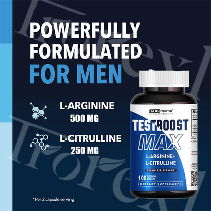 Men Enhancing Supplement,L-Arginine L-Citrulline Complex ,Supports Physical Performance & Confidence,Lasting Results