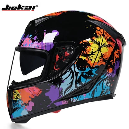 Best selling motorcycle helmet double lens built-in sun visor racing full helmet cascos DOT approved motocross helmet capacete