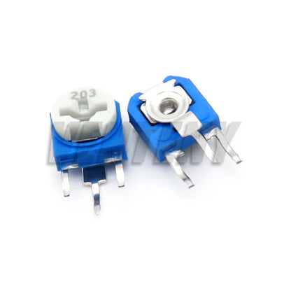 65PCS Trimmer Potentiometers 1K 5K 10K 20K 50K 100K 500K 1M Potentiometer RM063 Adjustable Resistance 100R~1M Variable Resistors