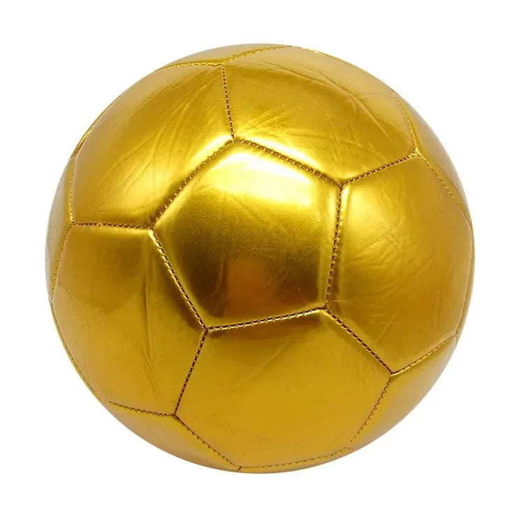 Golden silver Football Soccer Balls Official Size 5 PVC Football Team Training Footy Ball Outdoor Match Game Football Training..