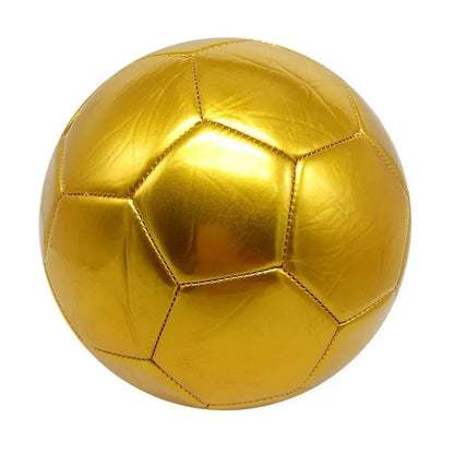 Golden silver Football Soccer Balls Official Size 5 PVC Football Team Training Footy Ball Outdoor Match Game Football Training..