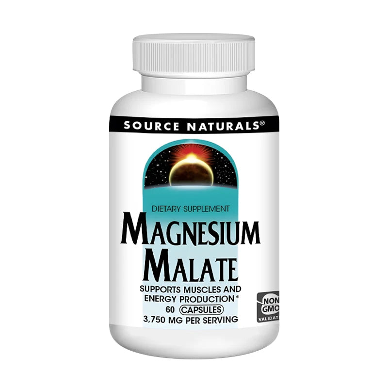 Magnesium Malate 3750 Mg Supplement Supports Muscle Function, Health and Energy Production