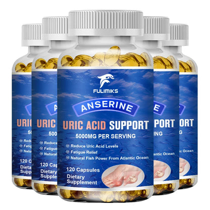 High Potency Uric Acid Balance Supplement, with Anserine, Turmeric & Celery, Supports Detox, Joint Function & Fatigue Relief
