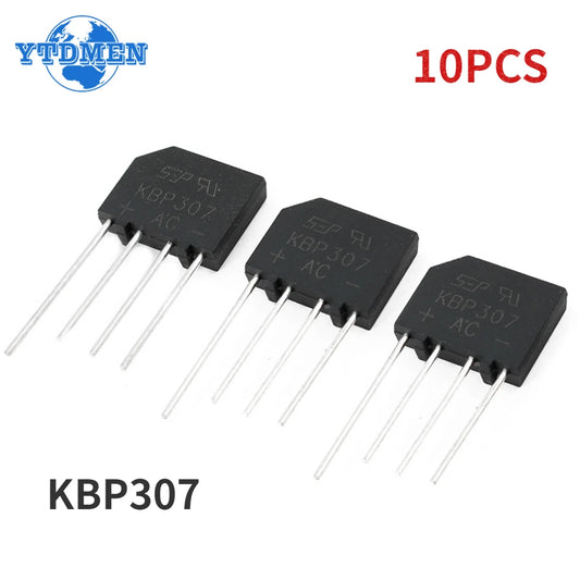 10PCS KBP307 Bridge Rectifier KBP 307 Power Diode 3A 1000V Electronica Componentes